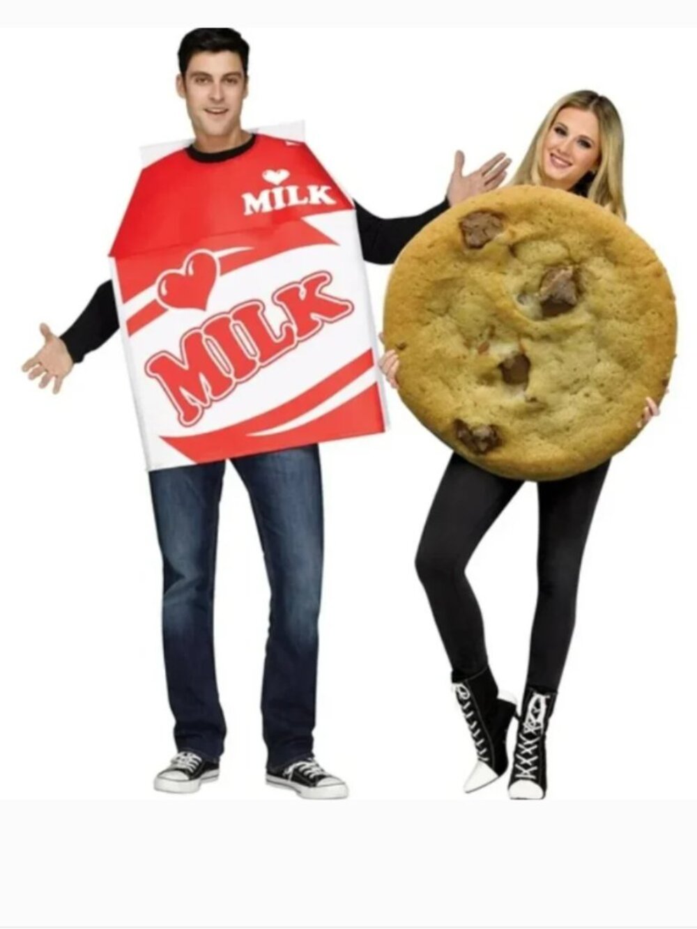 Cookies & Milk Couples Halloween Costume OS Fits Most 4-14 Adult
